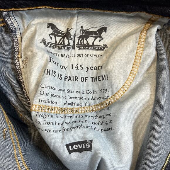 Levi's 505 Men's Jeans Sz 42x30 Regular Fit Dark Blue Wash Great Condition - Picture 8 of 8